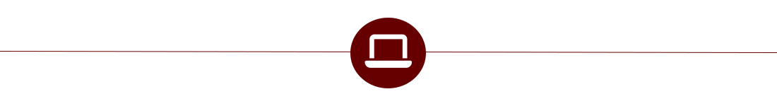 Maroon section divider line with an icon of a laptop computer in the center.