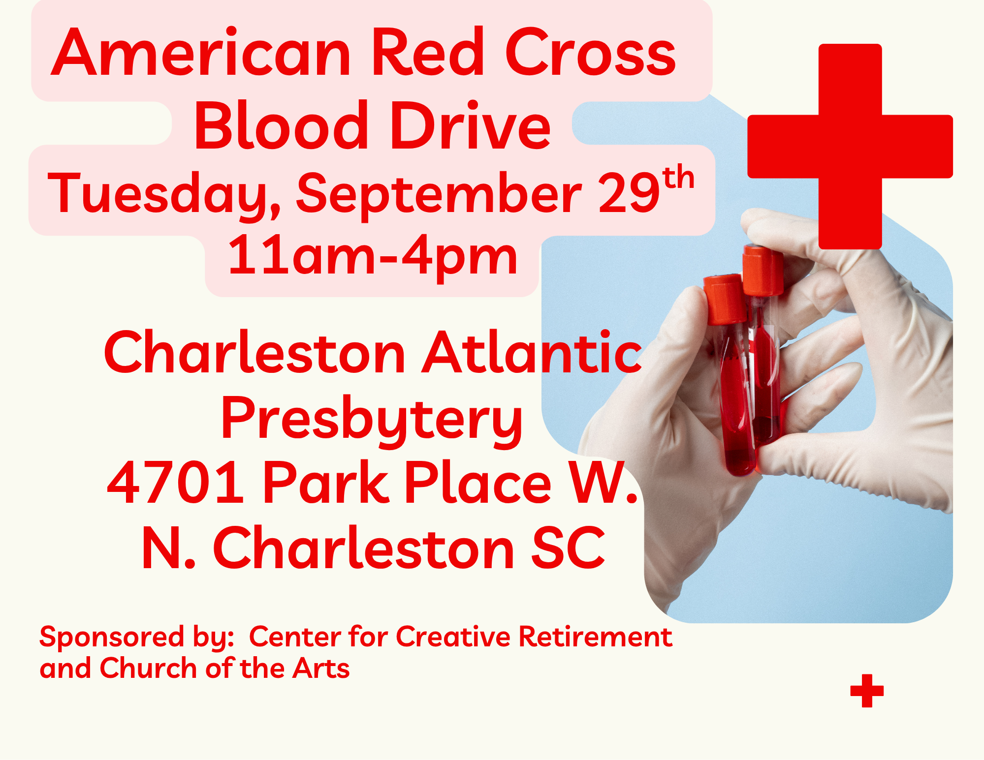 blood drive poster with date and location
