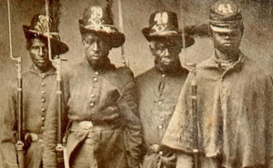 Old photo of Black soldiers