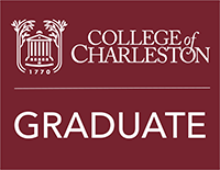College of Charleston Graduate yard sign in maroon with College of Charleston logo