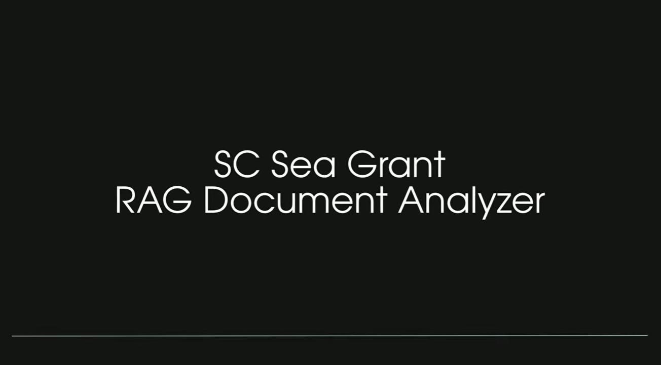 HWA5 2026 project for SC Seagrant