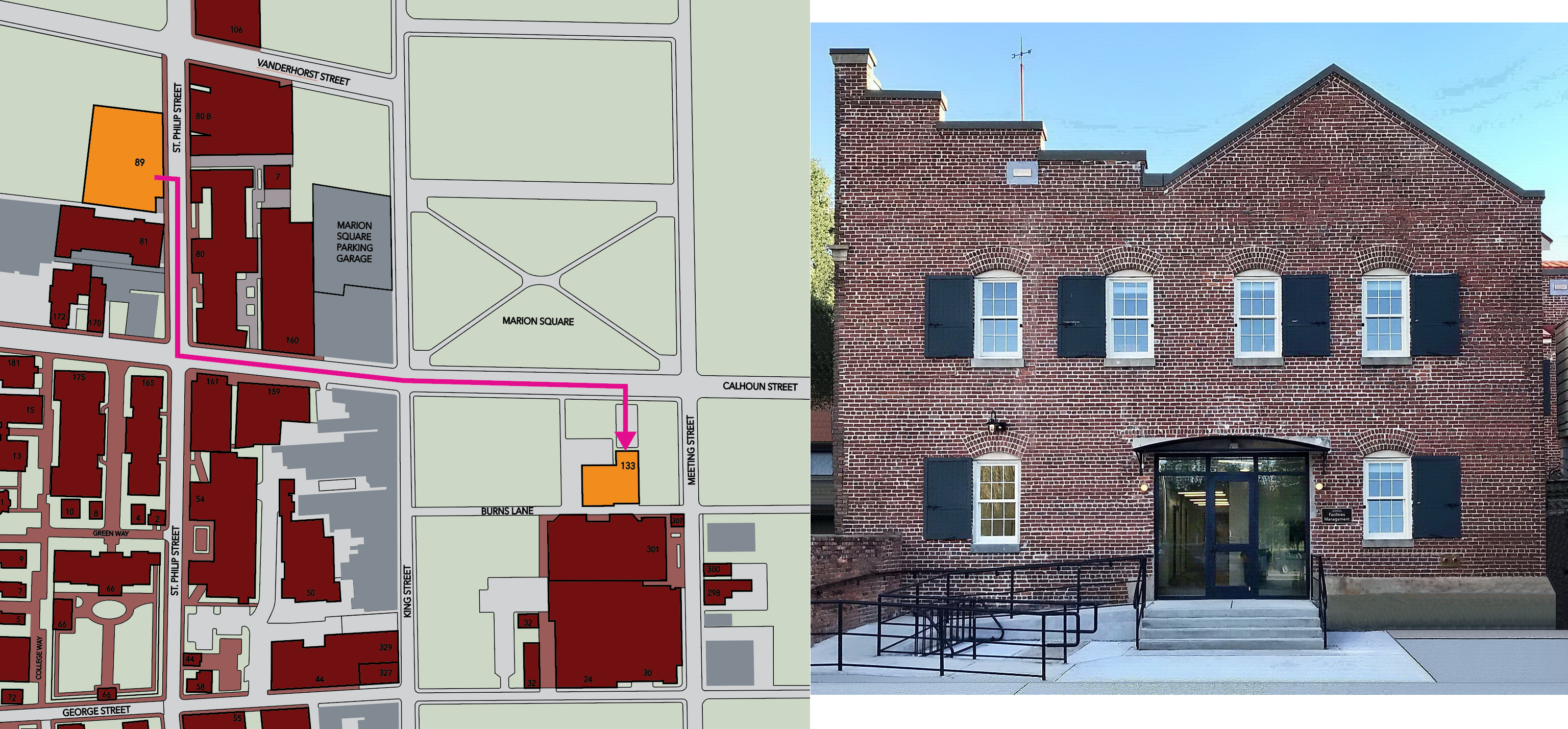 Map and building (133 Calhoun Street)