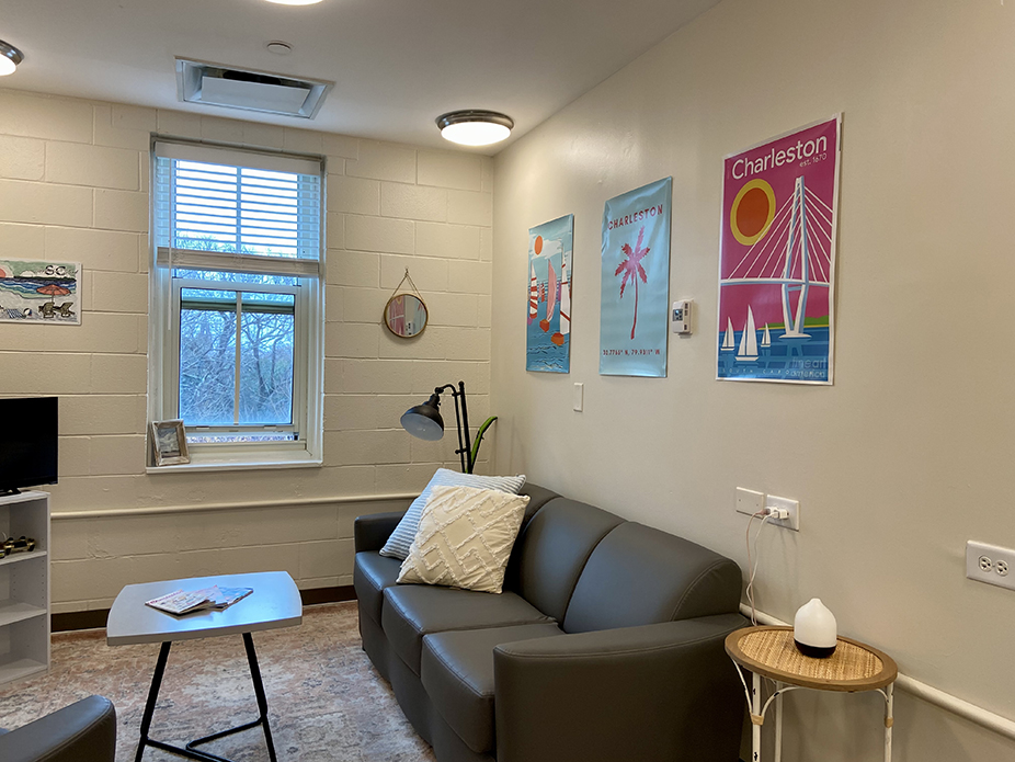 McConnell living room with a 3-seat sofa and small coffee table