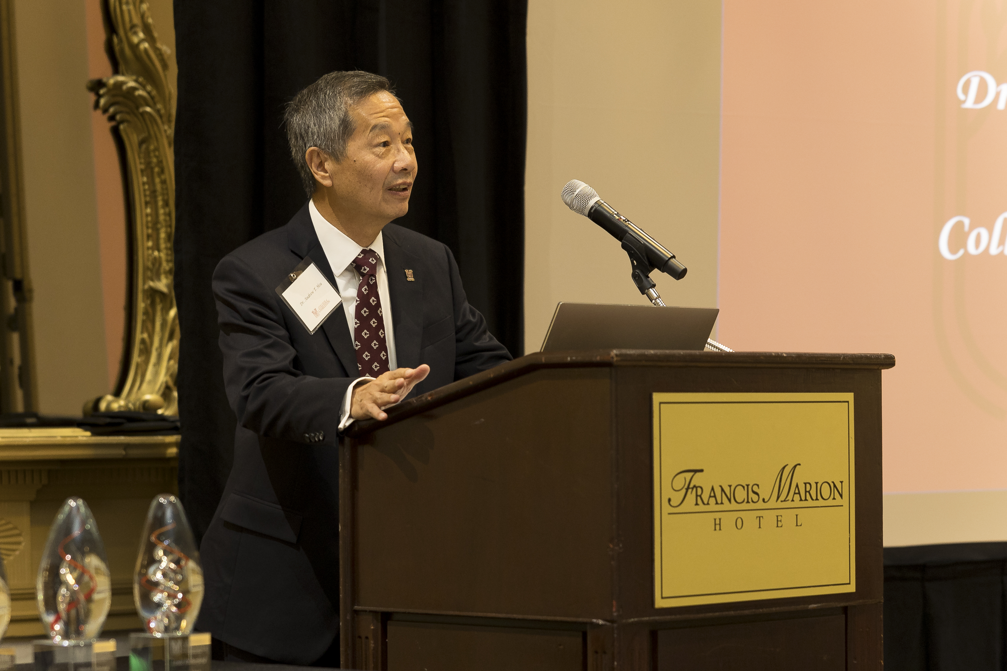 President Hsu speaking