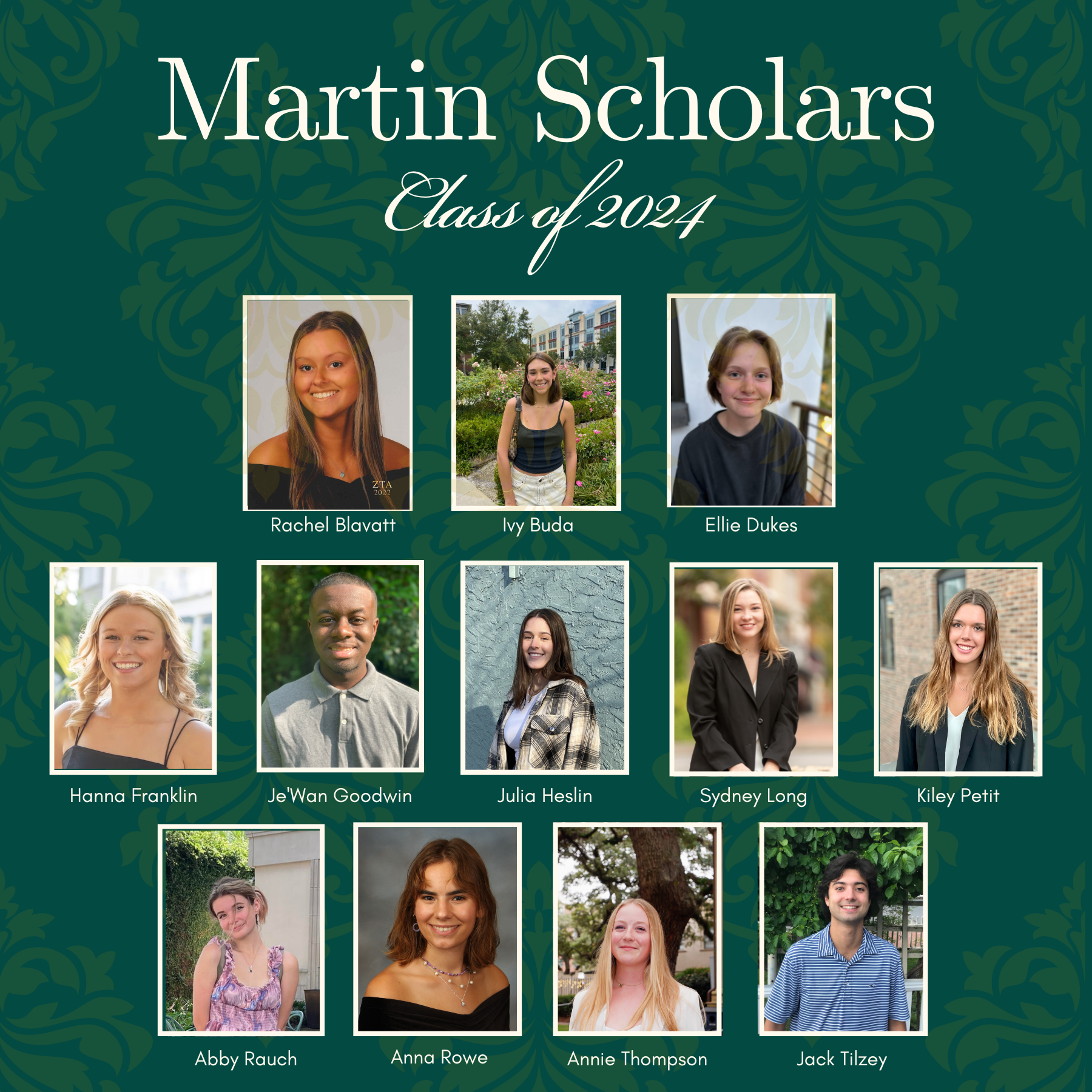 Martin Scholars class of 2024