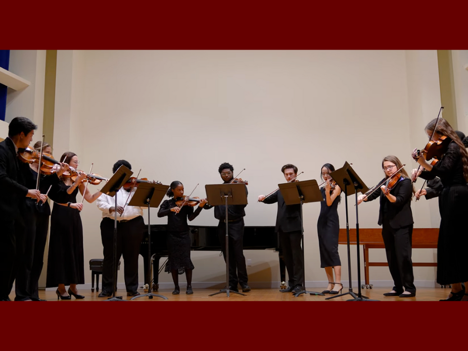 Violin students perform in collaborative concert