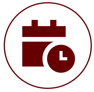 Icon of a calendar and clock