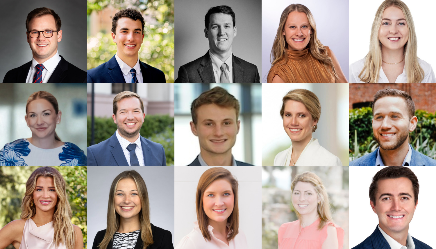 Collage of professional headshots of all members of the Young Alumni Council