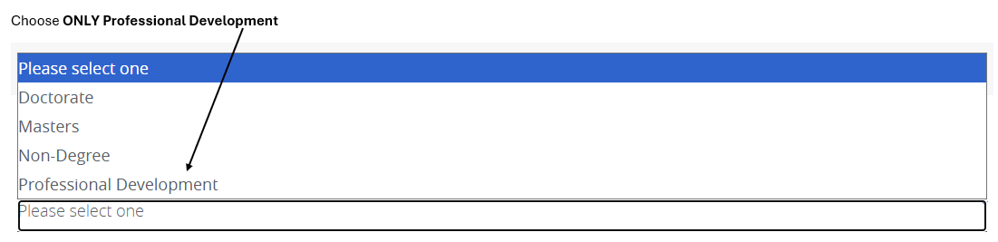 professional development choice