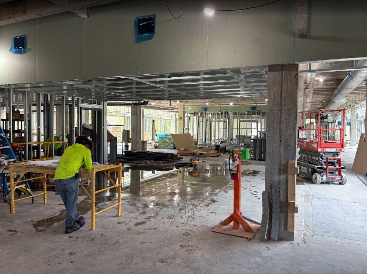 A visual of the renovation inside the Stern Center