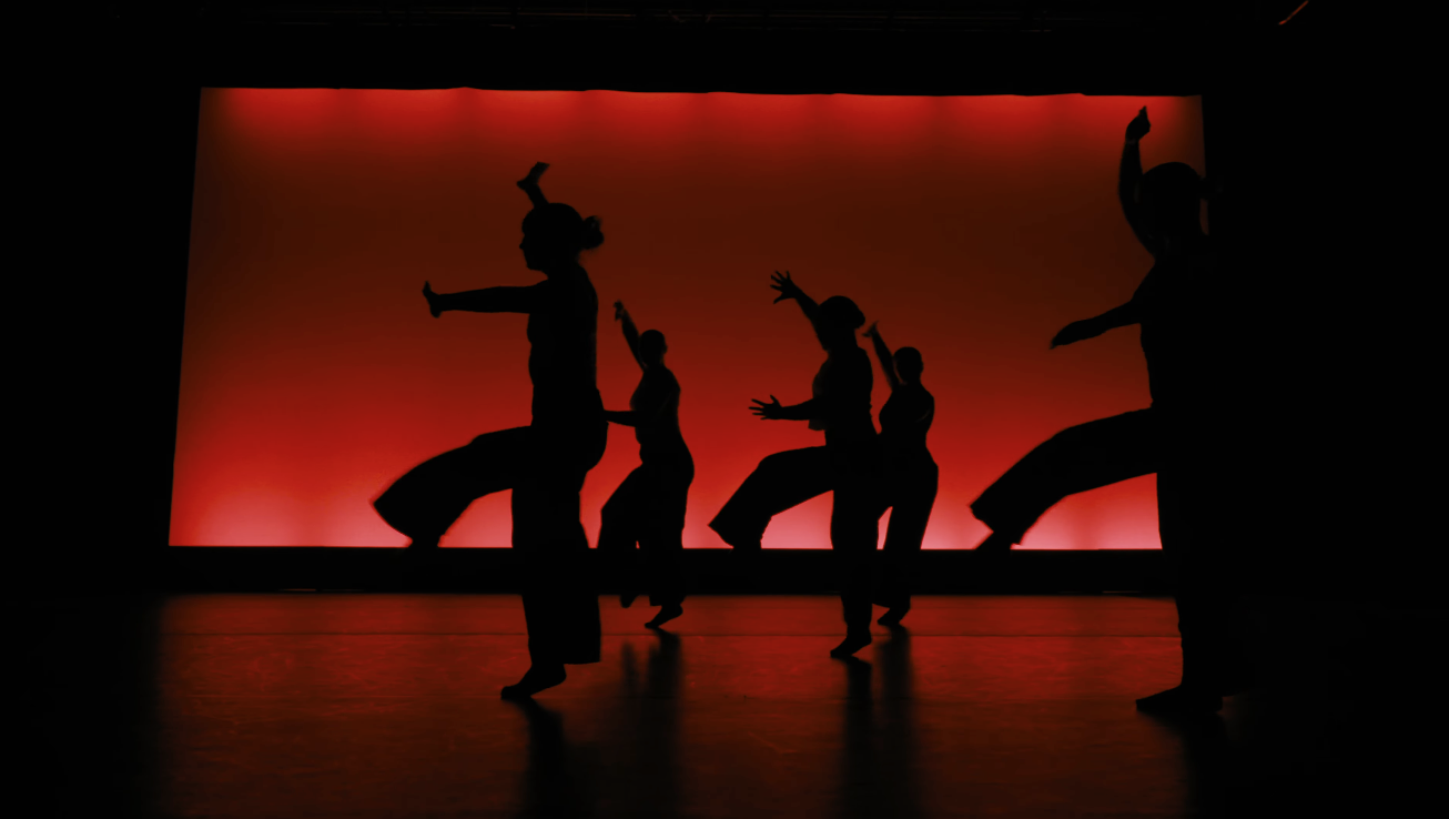 Student dancers on stage at the College of Charleston