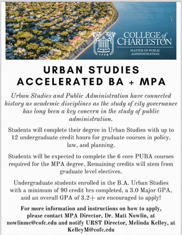 Urban Studies Accelerated Program flyer
