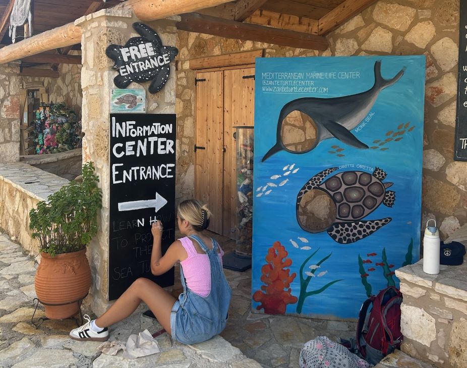 Sign painting service at Mediterranean Marine Life Center