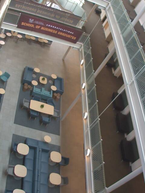 Most recent still image capture from Beatty Center Atrium webcam
